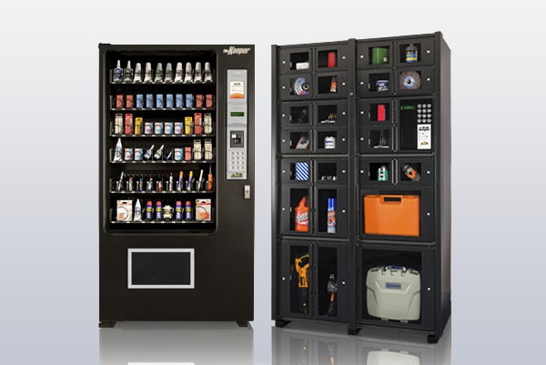 tool vending machines on grey background